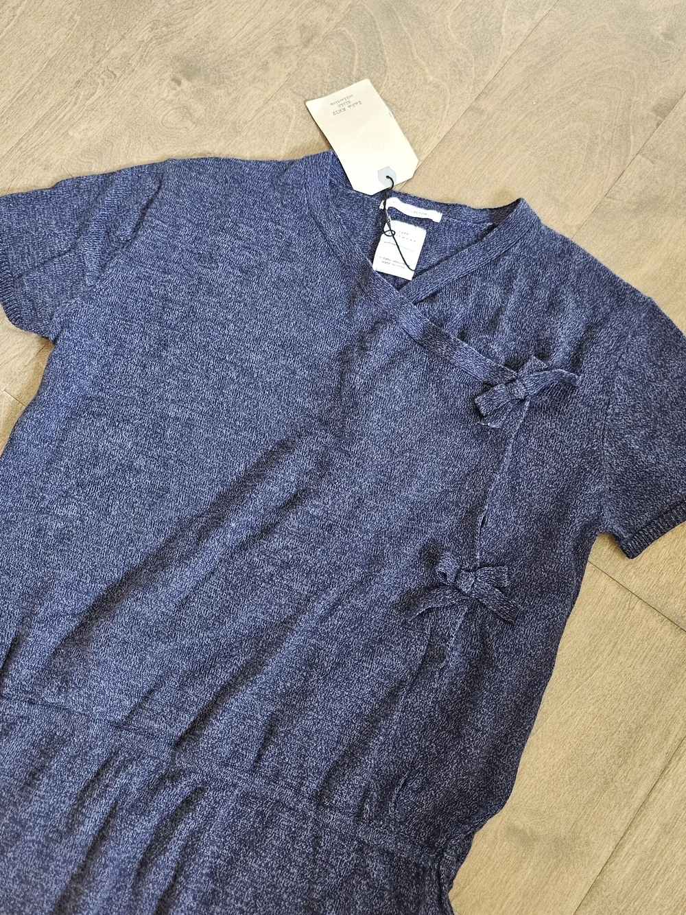 Zara Girls Navy Knit Jumpsuit 11-12y